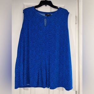 Blue top with black printed design. Perfect for work from Catherines size 14/16W